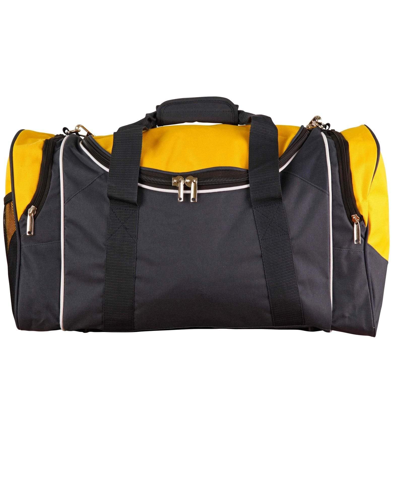 Winner Sports/ Travel Bag B2020 Active Wear Winning Spirit Navy/White/Gold "(w)65cm x (h)32cm x (d)27cm, 56.2 Litres Capacity" 